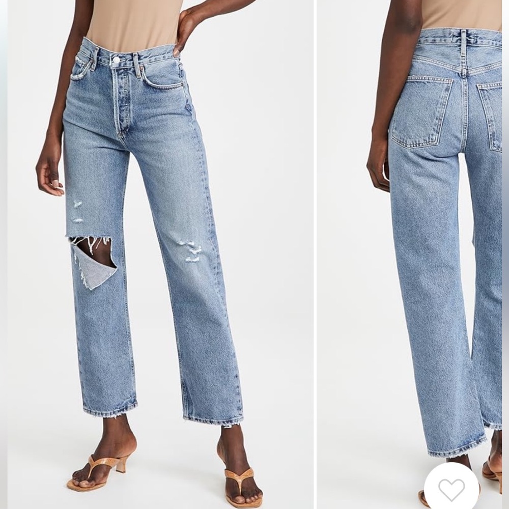 NWOT New w/o Tags AGOLDE Distressed 90s Pinch Waist Straight Leg Jeans in Lineup